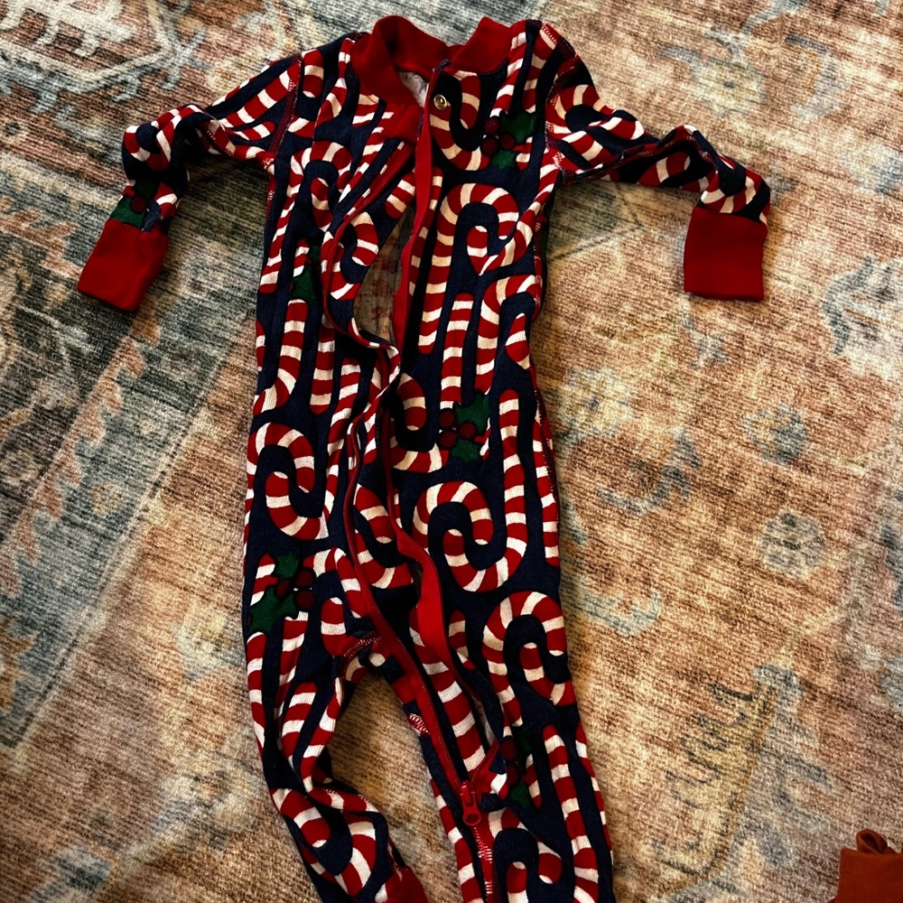 Festive Candy Cane Kids One Piece